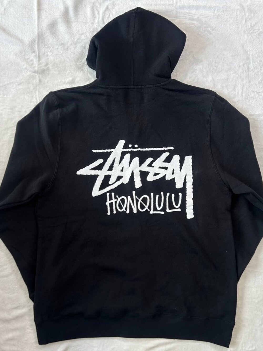 Stussy Honolulu Chapter Full-Zip Black Cut Tag Hoodie - XL